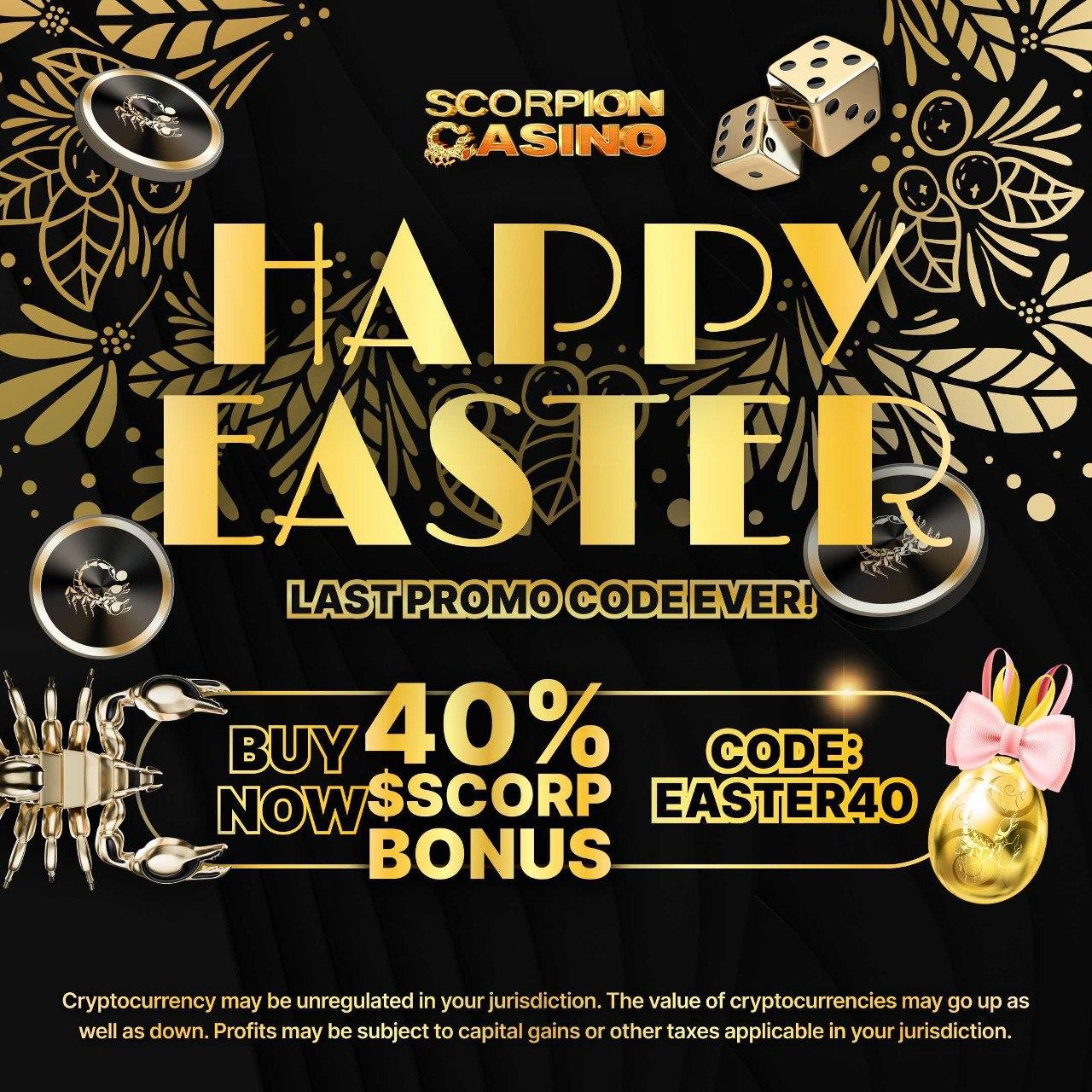 Unwrap Massive Gains This Easter with Scorpion Casino's Egg-Xplosive Pre-Sale Bonus!